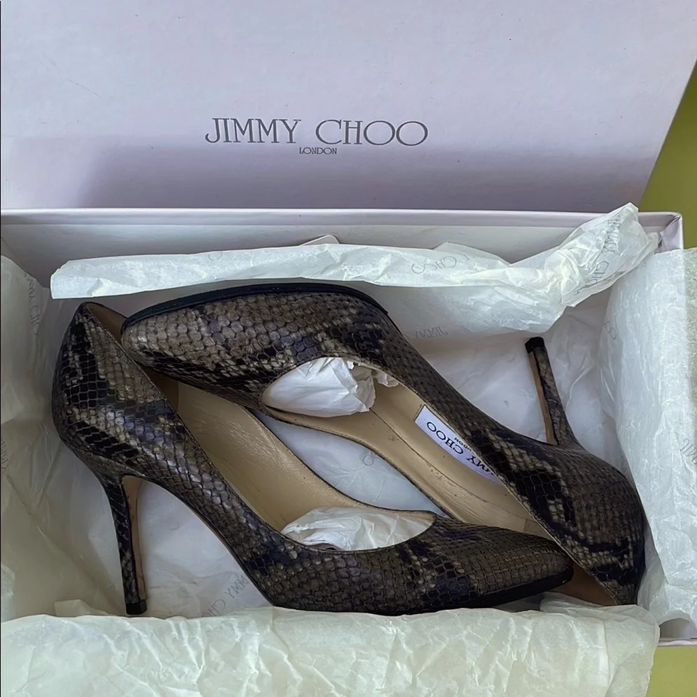 Jimmy Choo Black High Heel Stilettos In Original Box - Picture 5 of 16